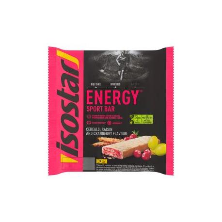 Energy sport bar cereals raisin cranberry 3 x 40g