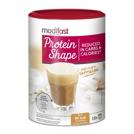 Protein shape milkshake cappuccino