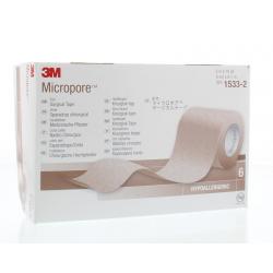 Micropore hechtpleister 5 x 915cm huidskleur