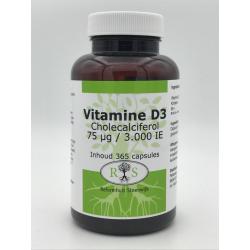 Vitamine D3 Cholecalciferol 75 ug / 3000 IE 365 caps